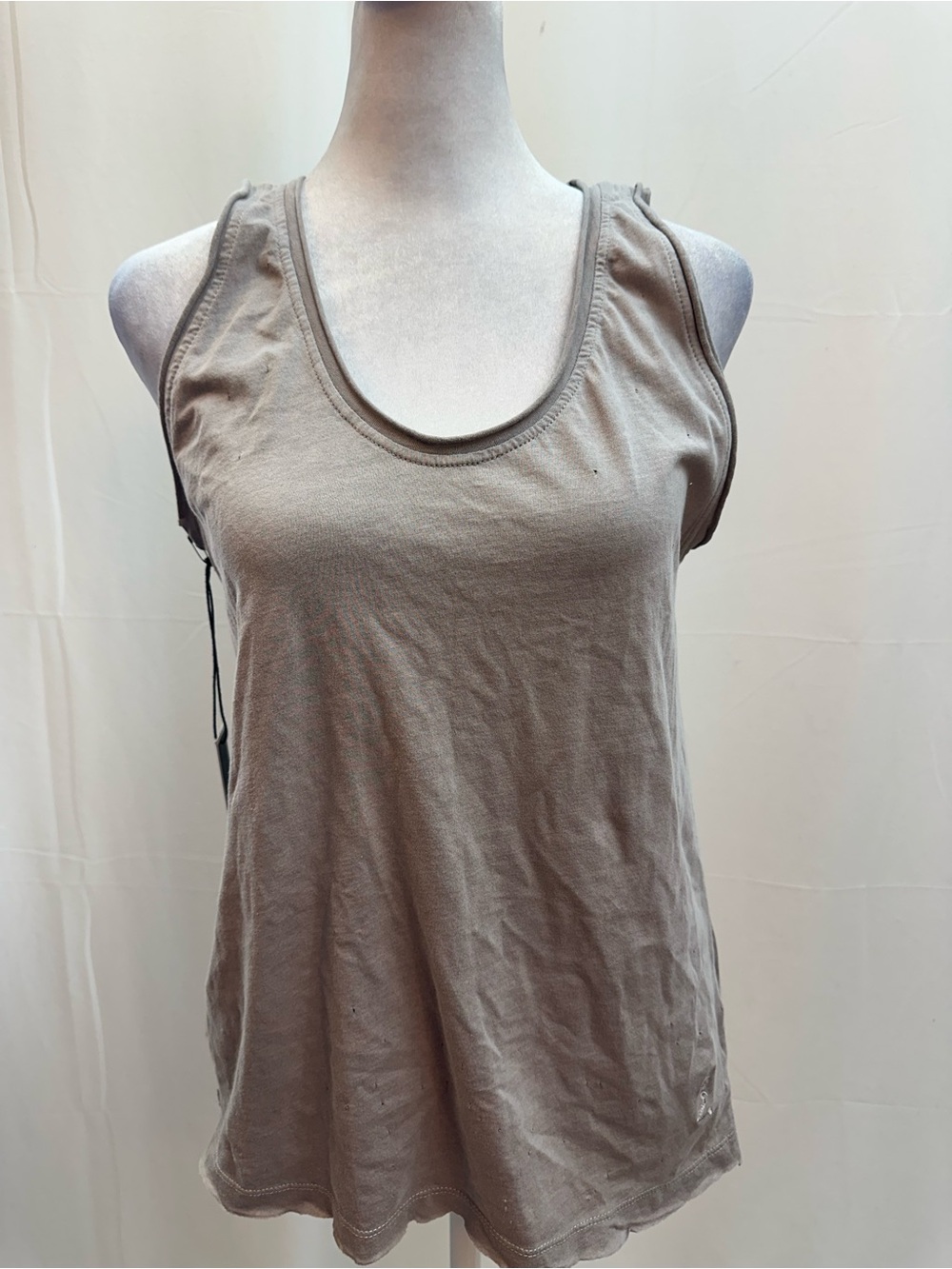 Religion Scoop Neck Tank Top in Tan XS NWTS